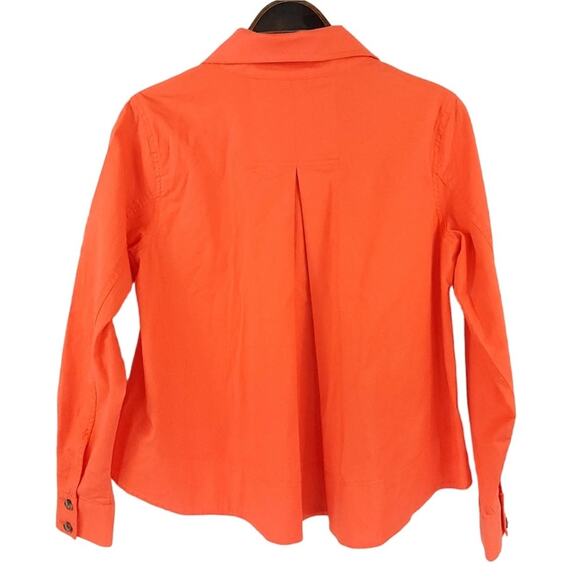 NWOT CAbi Resort Jacket Swing Style High Low Oversized in Tiger Lily Orange - Picture 7 of 14